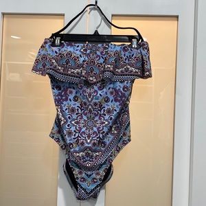 NEW a.n.a one piece ruffle swimsuit